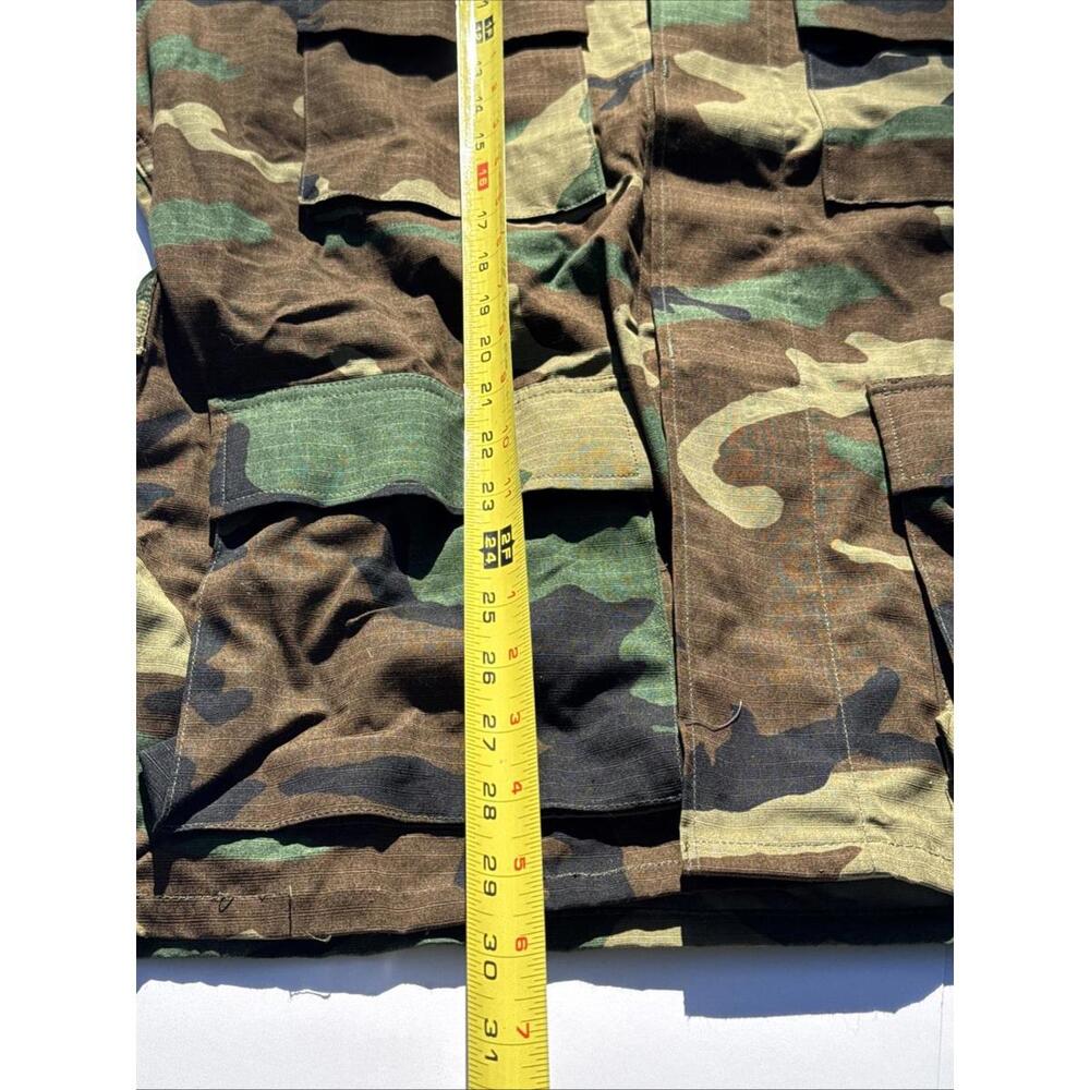 VINTAGE American Apparel Coat MEDIUM Regular Woodland Camo Hot Weather Combat - Picture 6 of 8